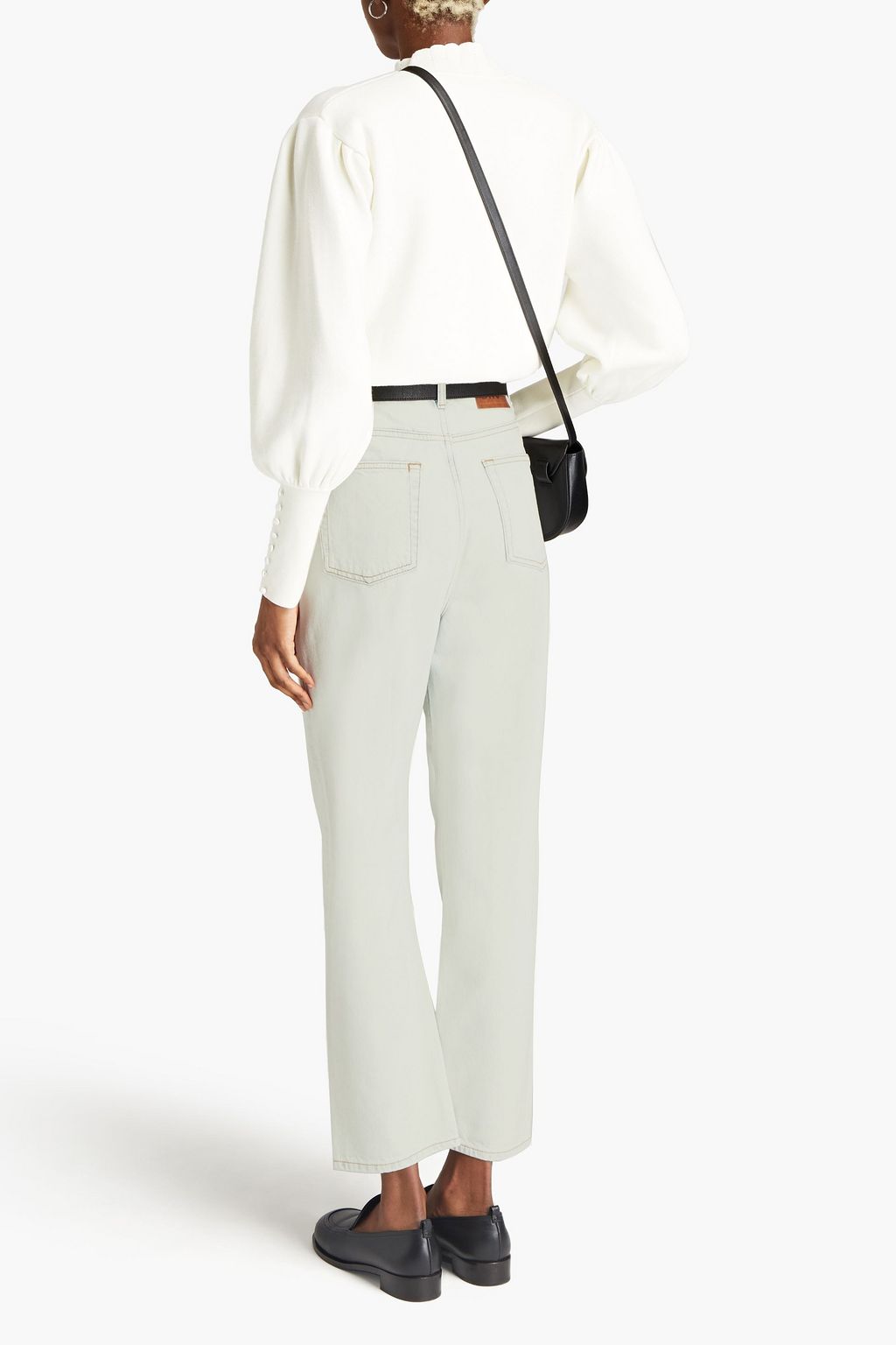 SANDRO Abelia bleached boyfriend jeans