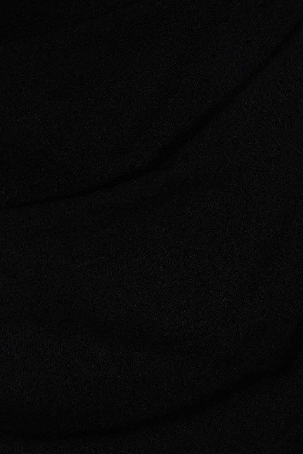 DOLCE&GABBANA Ruched wool-blend crepe midi dress