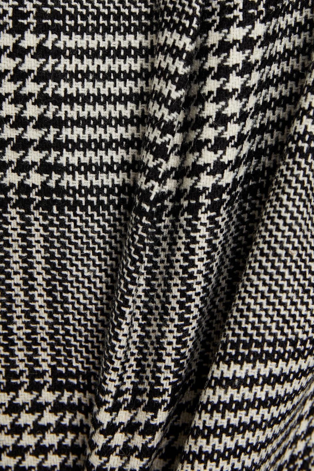 DOLCE&GABBANA Hose mit weitem Bein aus Tweed mit Glencheck-Muster und Falten