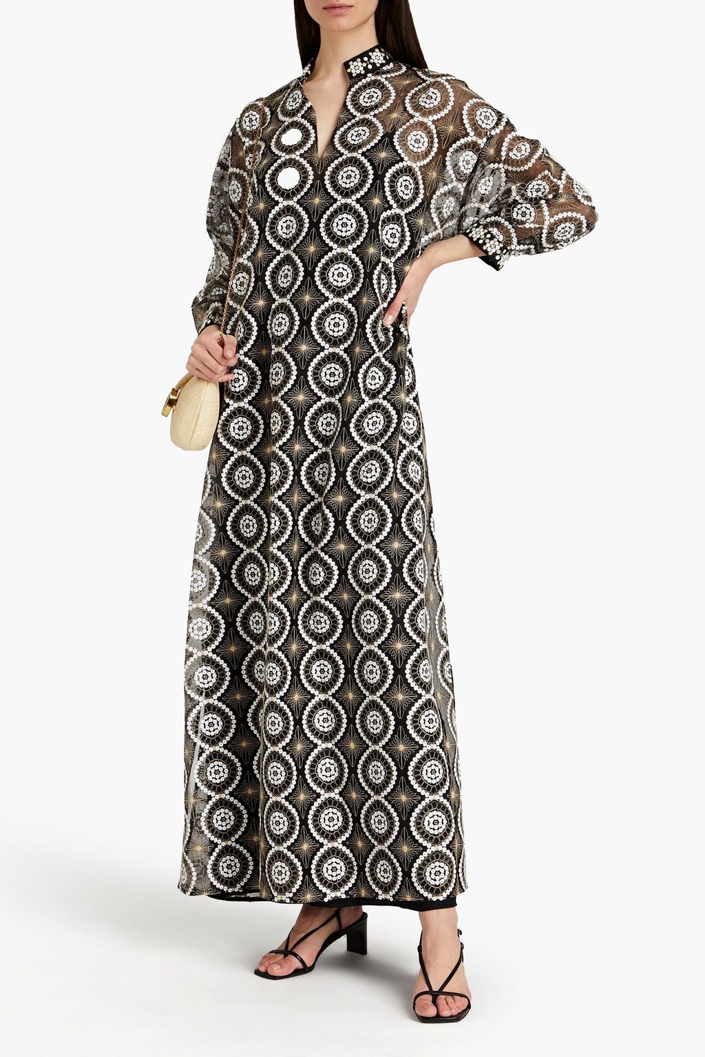 TORY BURCH Embellished organza kaftan