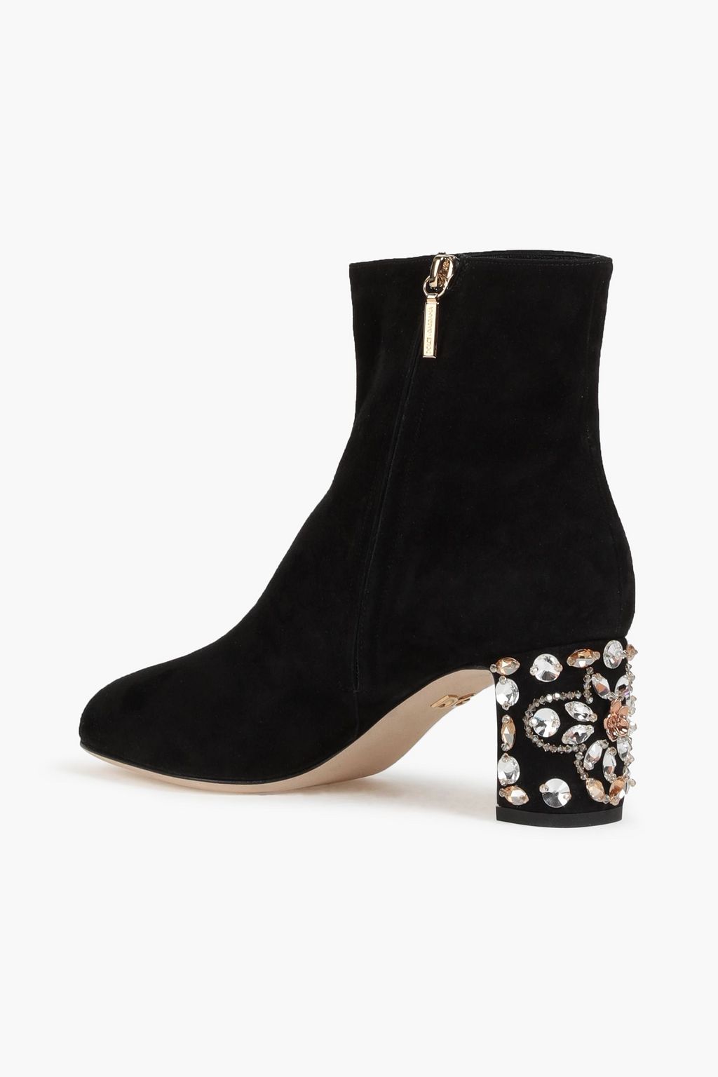 DOLCE&GABBANA Embellished suede ankle boots