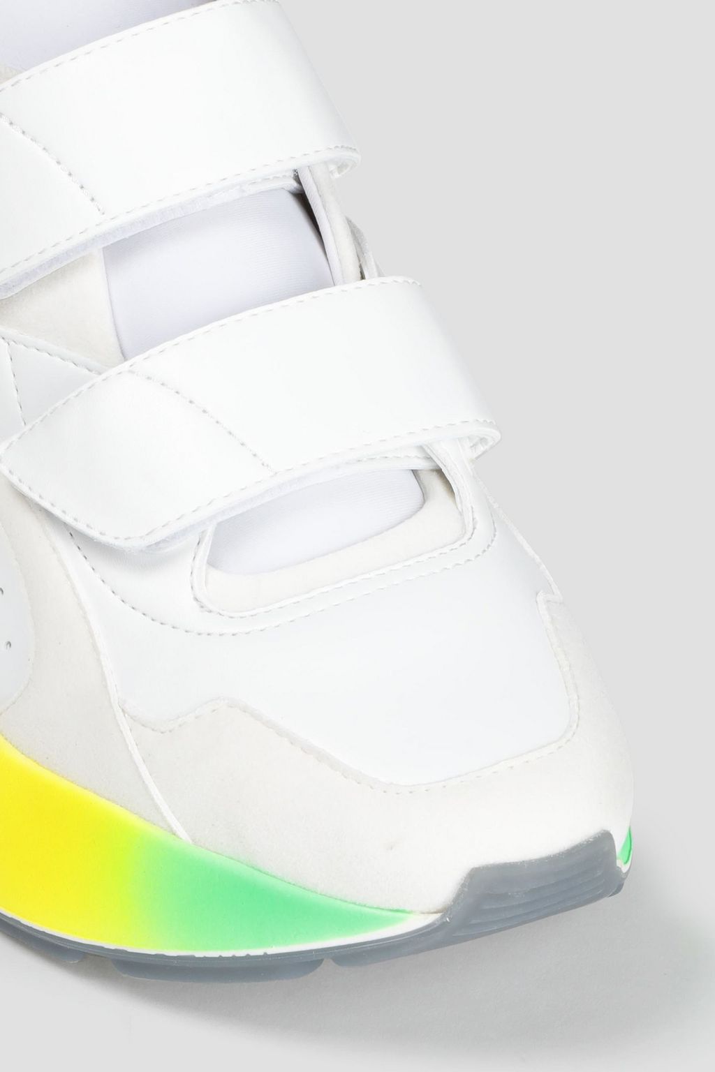 STELLA MCCARTNEY Printed faux leather and suede sneakers