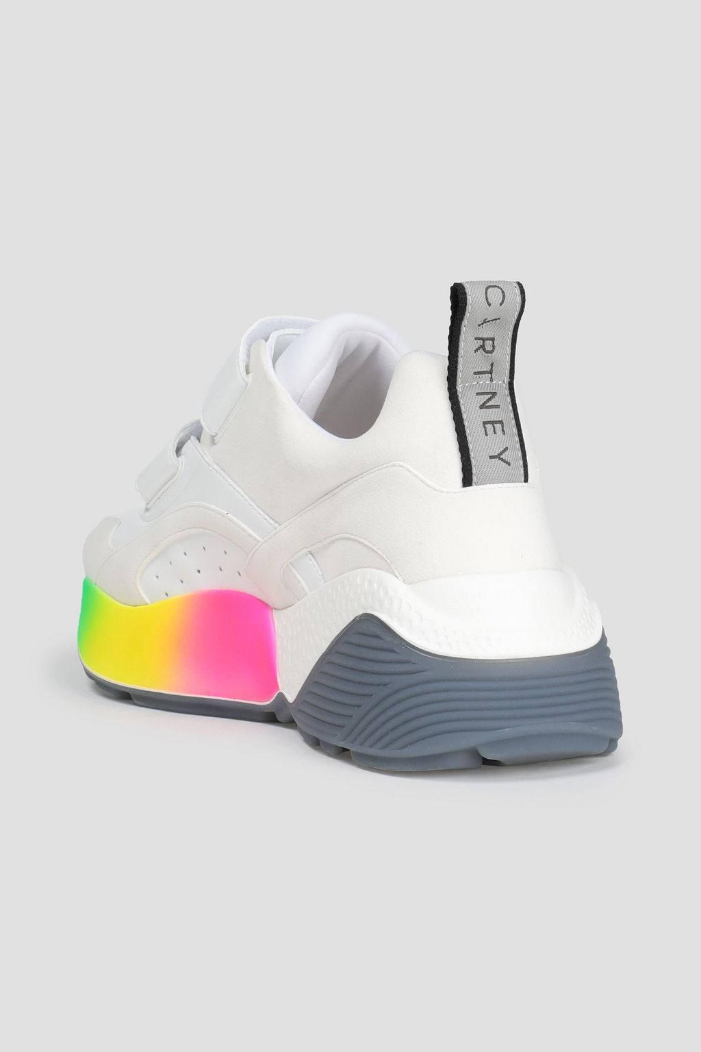 STELLA MCCARTNEY Printed faux leather and suede sneakers