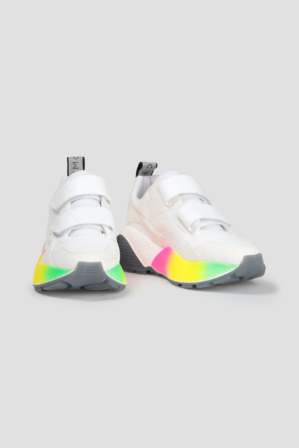 STELLA MCCARTNEY Printed faux leather and suede sneakers