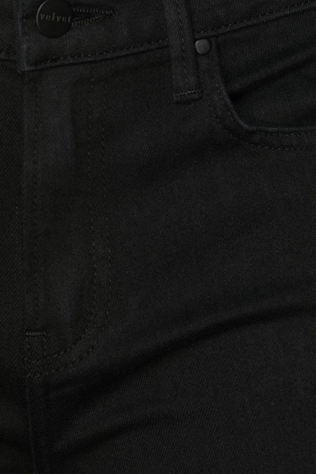 VELVET BY GRAHAM & SPENCER Velvet-trimmed high-rise kick-flare jeans
