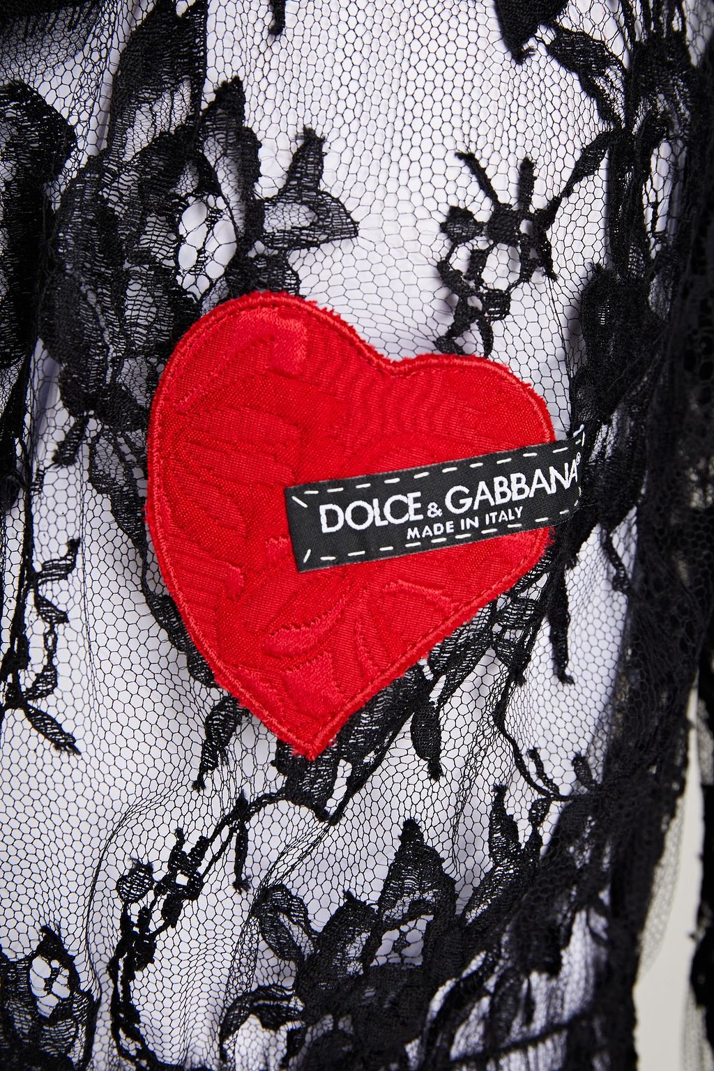 DOLCE&GABBANA Ruffled appliquéd cotton-blend lace blouse