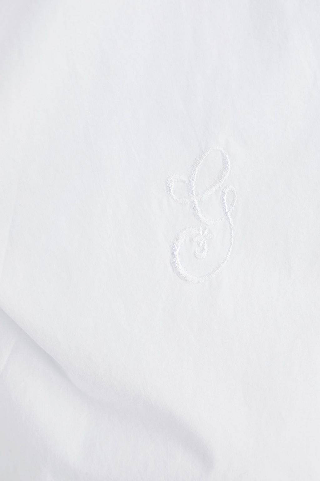 GANNI Cutout embroidered organic cotton-poplin mini dress