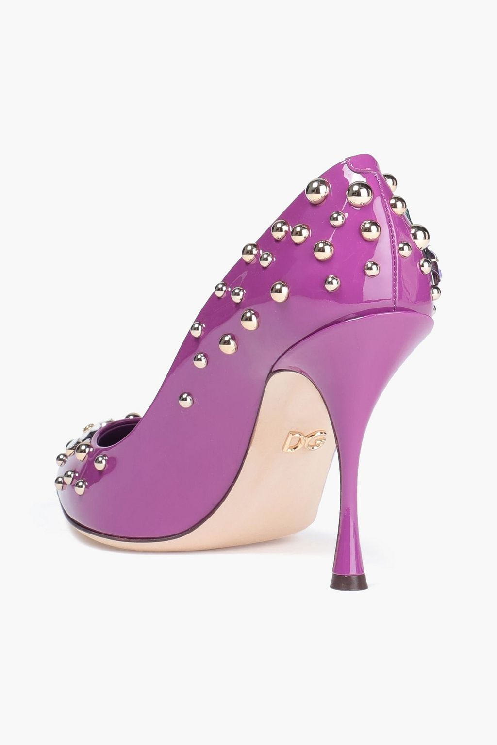 DOLCE&GABBANA Embellished patent-leather pumps