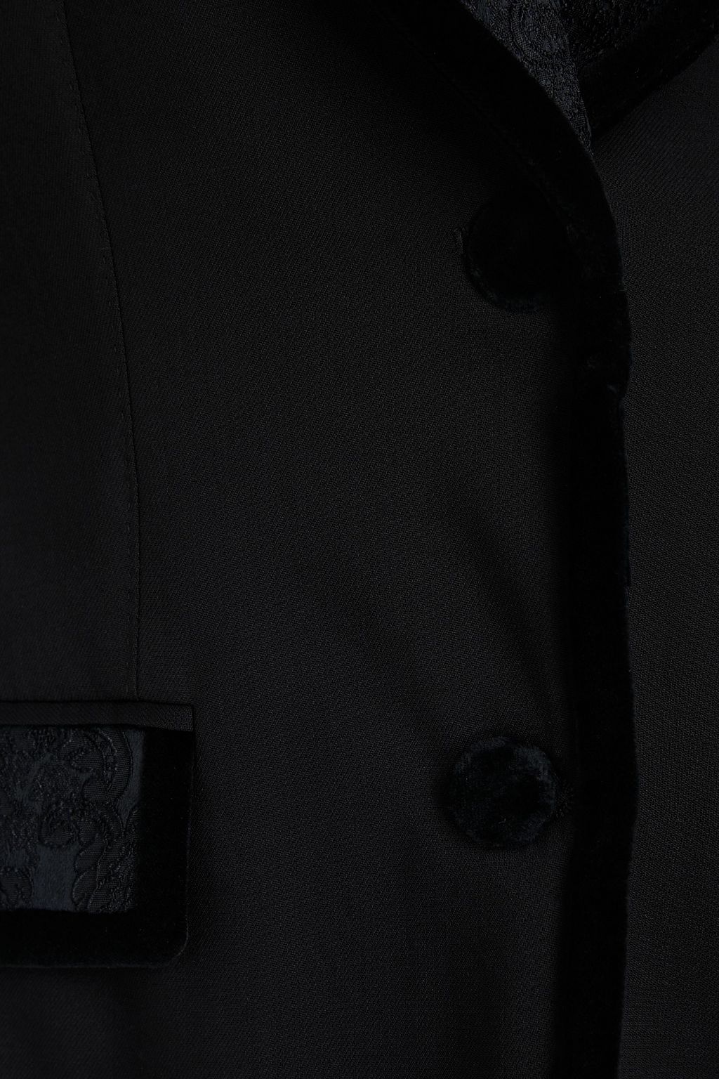 DOLCE&GABBANA Jacquard-paneled wool-blend twill blazer
