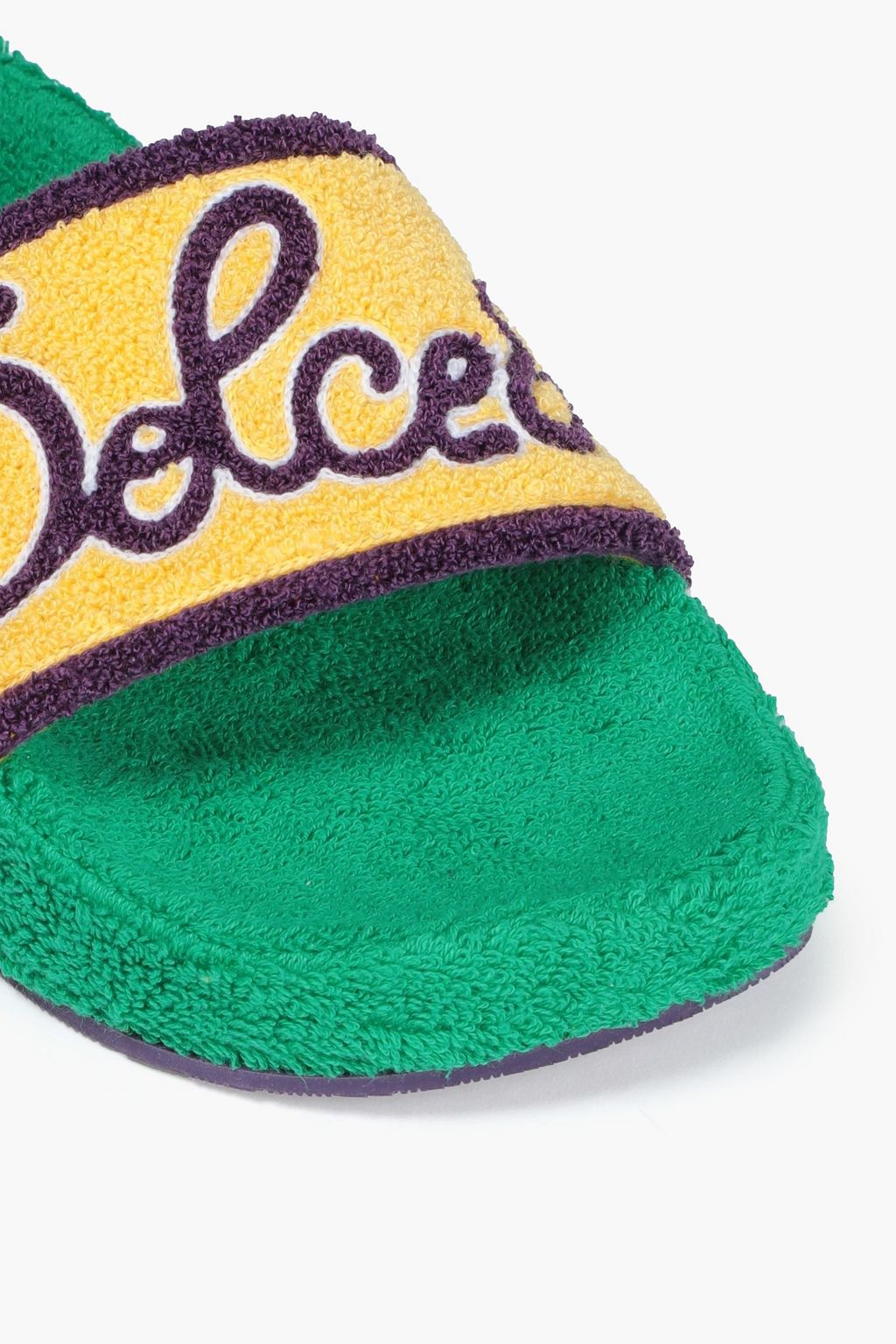 DOLCE&GABBANA Embroidered terry slides