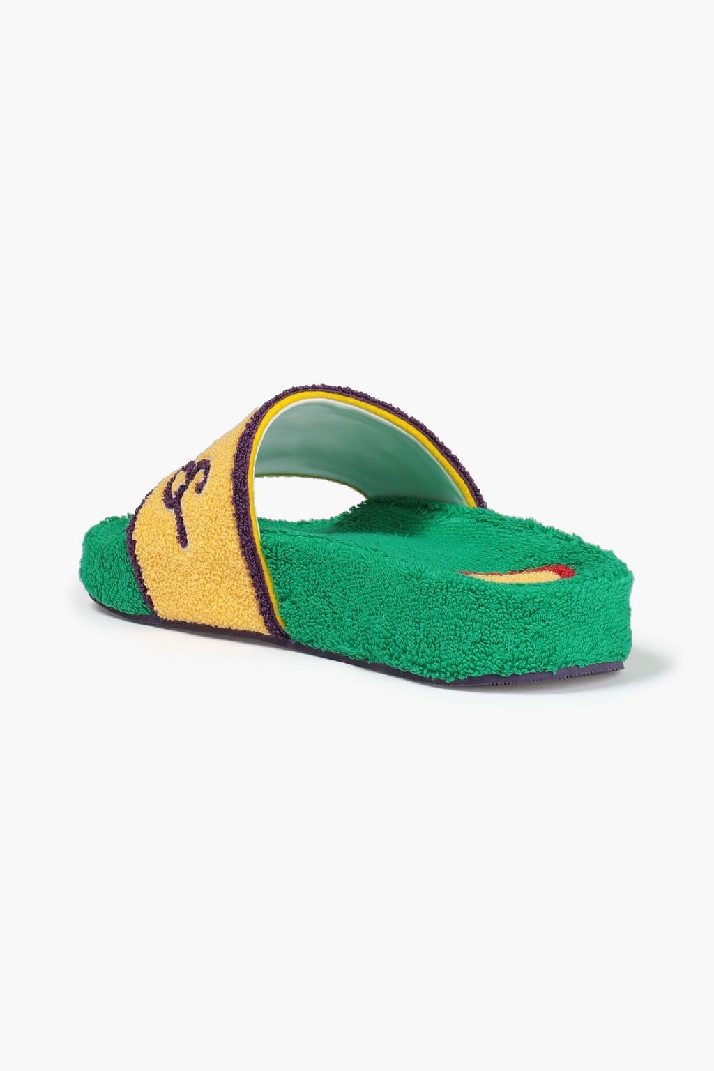 DOLCE&GABBANA Embroidered terry slides