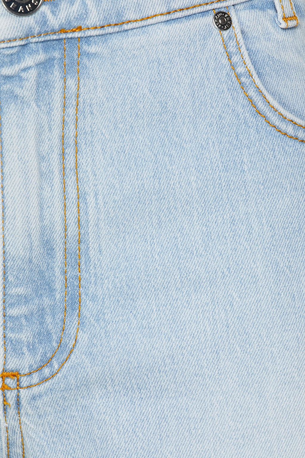 SANDRO Cropped high-rise straight-leg jeans