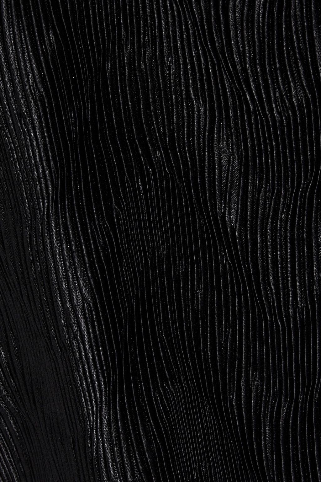 GANNI Plissé satin top