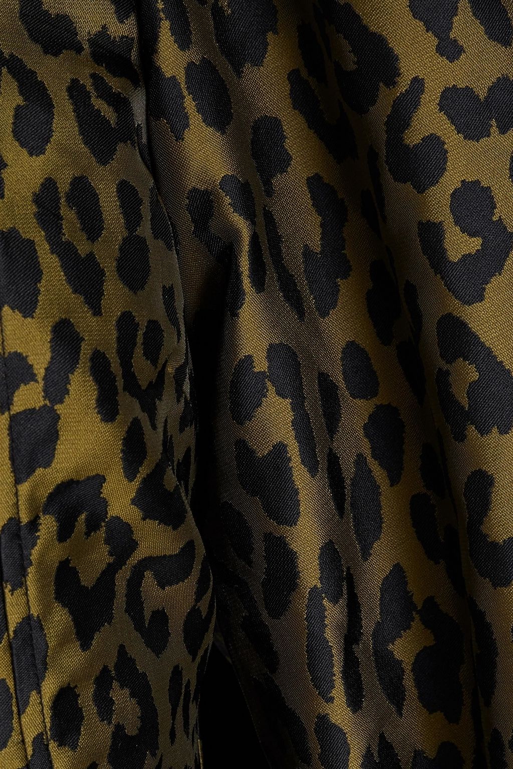 GANNI Leopard-print satin-jacquard top