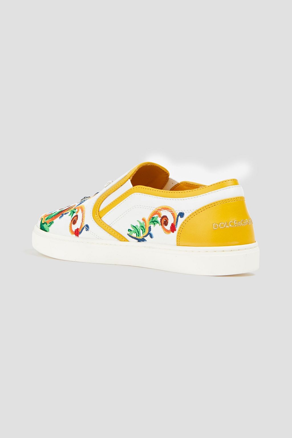 DOLCE&GABBANA Embellished leather sneakers
