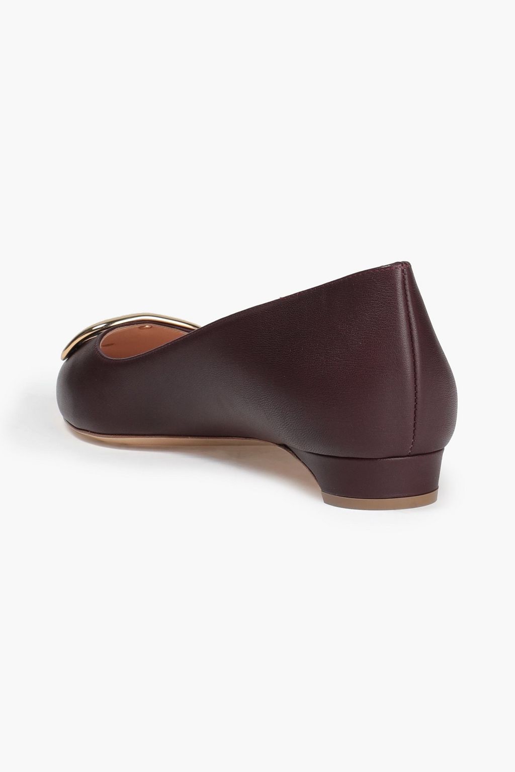 RUPERT SANDERSON Bedfa buckle-embellished leather point-toe flats