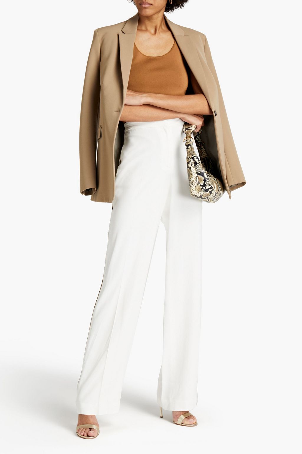 SEMSEM Layla bead-embellished twill wide-leg pants