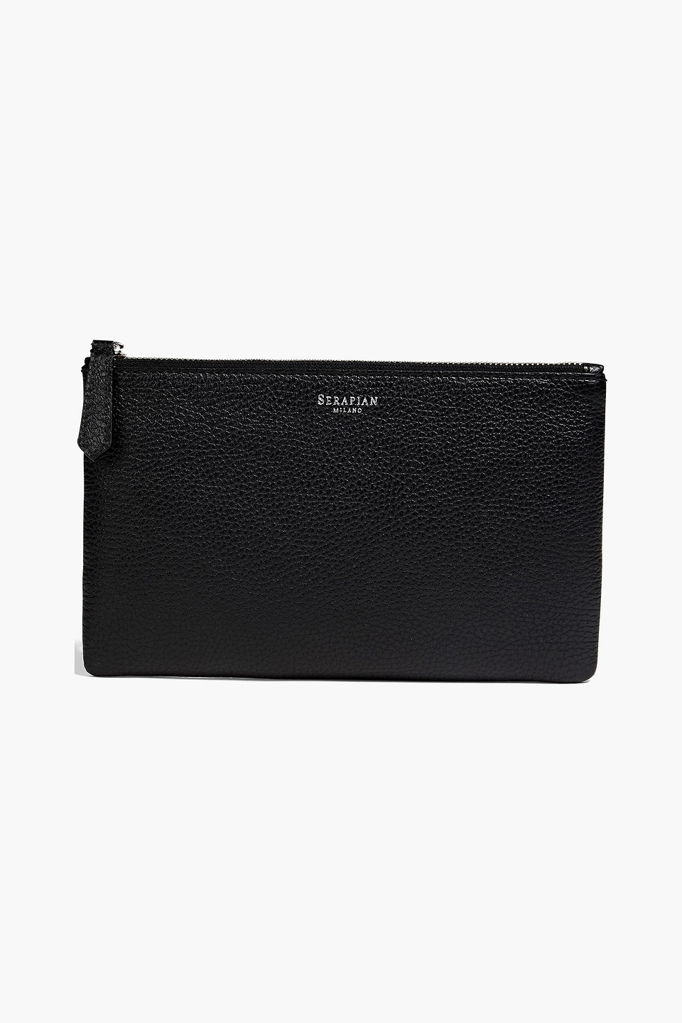 Serapian Woman Pebbled-leather Pouch Black Size --