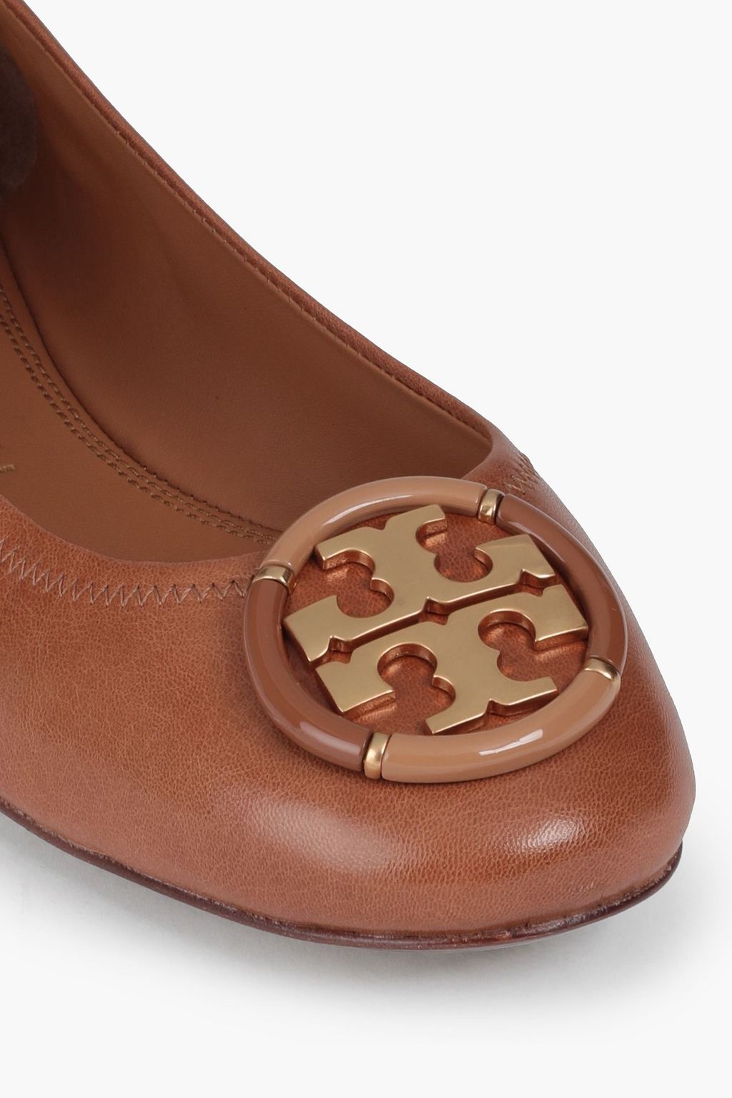 TORY BURCH Embellished leather ballet flats