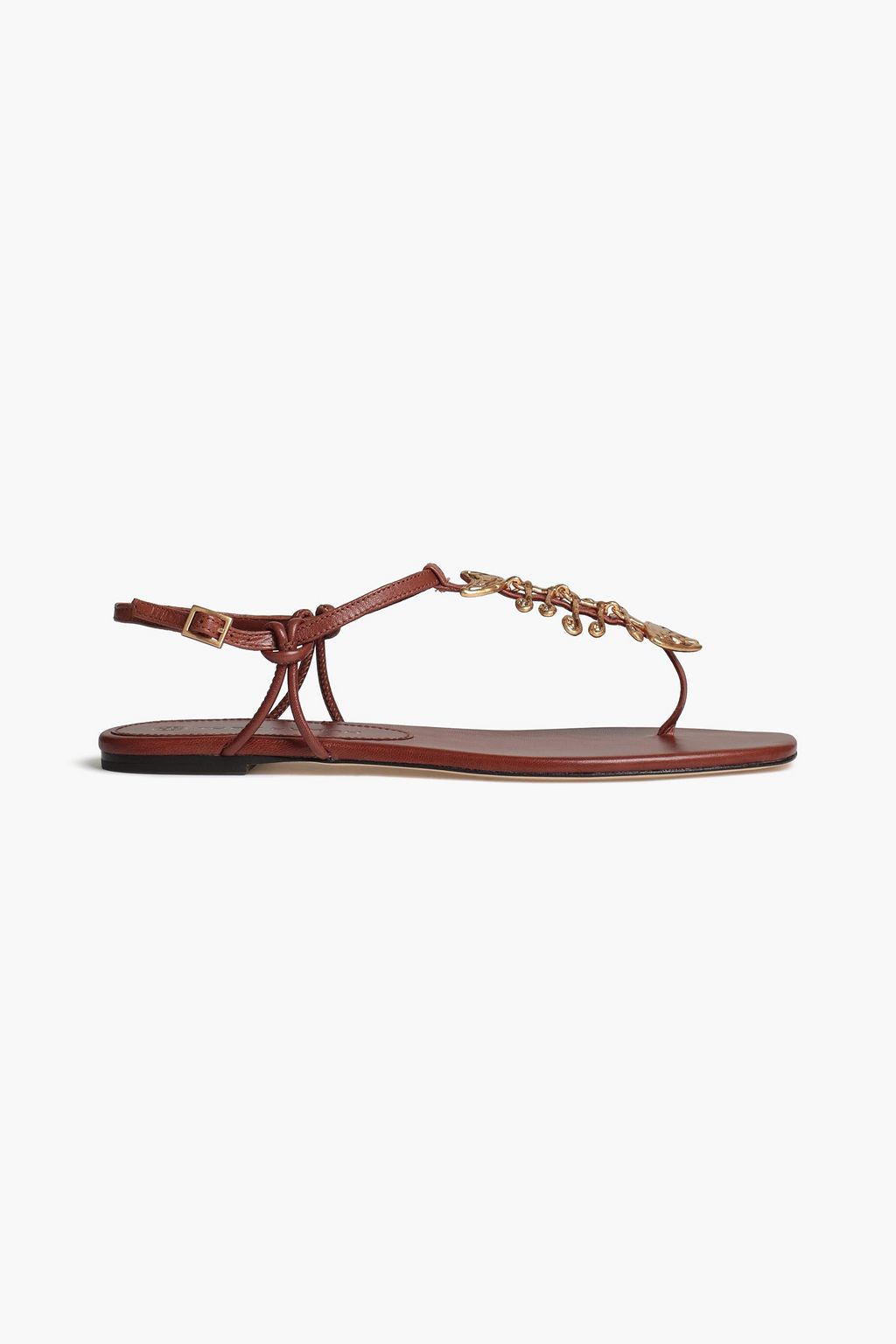 Light brown Capri embellished leather sandals | TORY BURCH | THE OUTNET