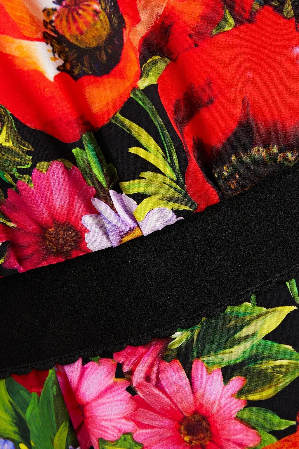 DOLCE&GABBANA Floral-print silk-blend crepe de chine midi dress