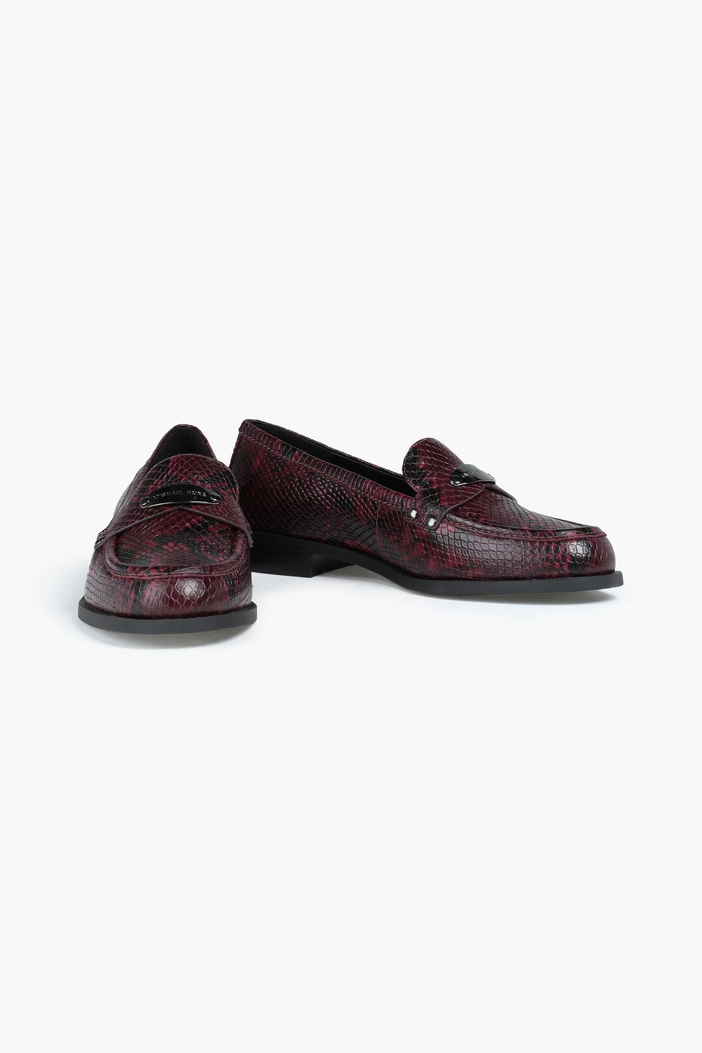 MICHAEL MICHAEL KORS Finley snake-effect leather loafers