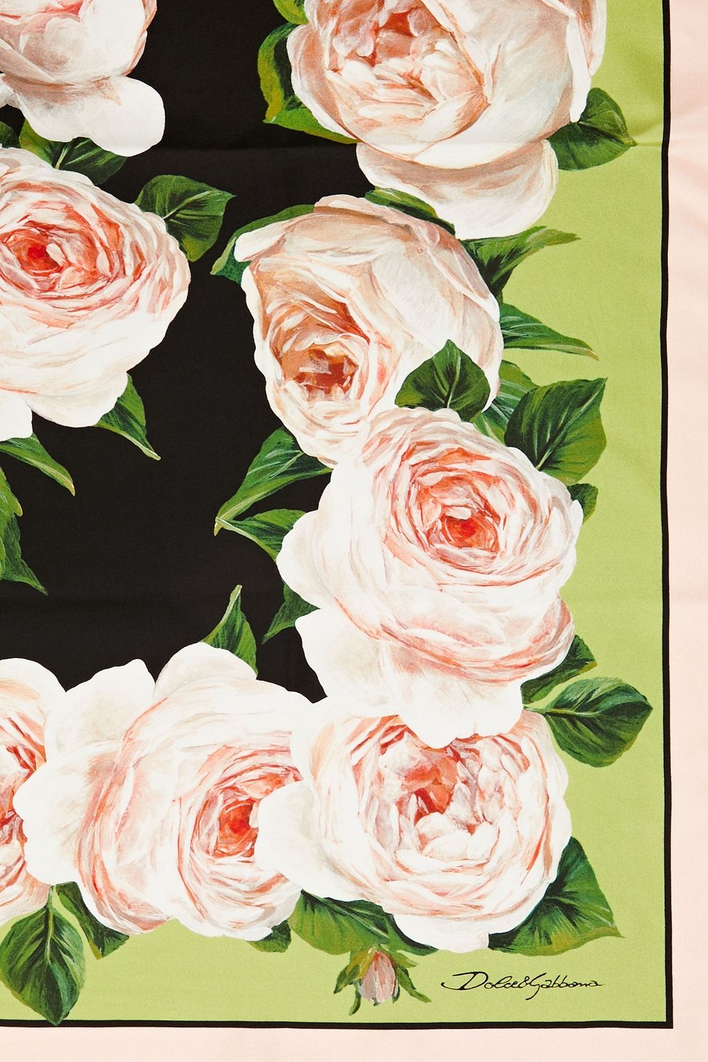 DOLCE&GABBANA Floral-print silk-twill scarf