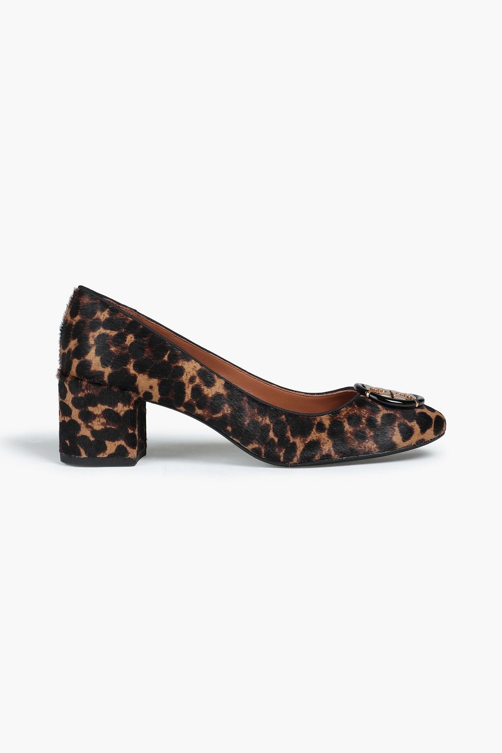 Animal print Minnie embellished leopard-print calf hair pumps | TORY BURCH  | THE OUTNET