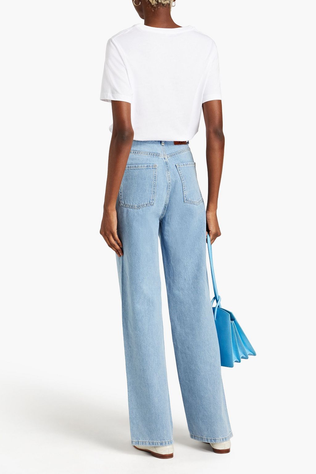 SANDRO Jordy high-rise wide-leg jeans | THE OUTNET