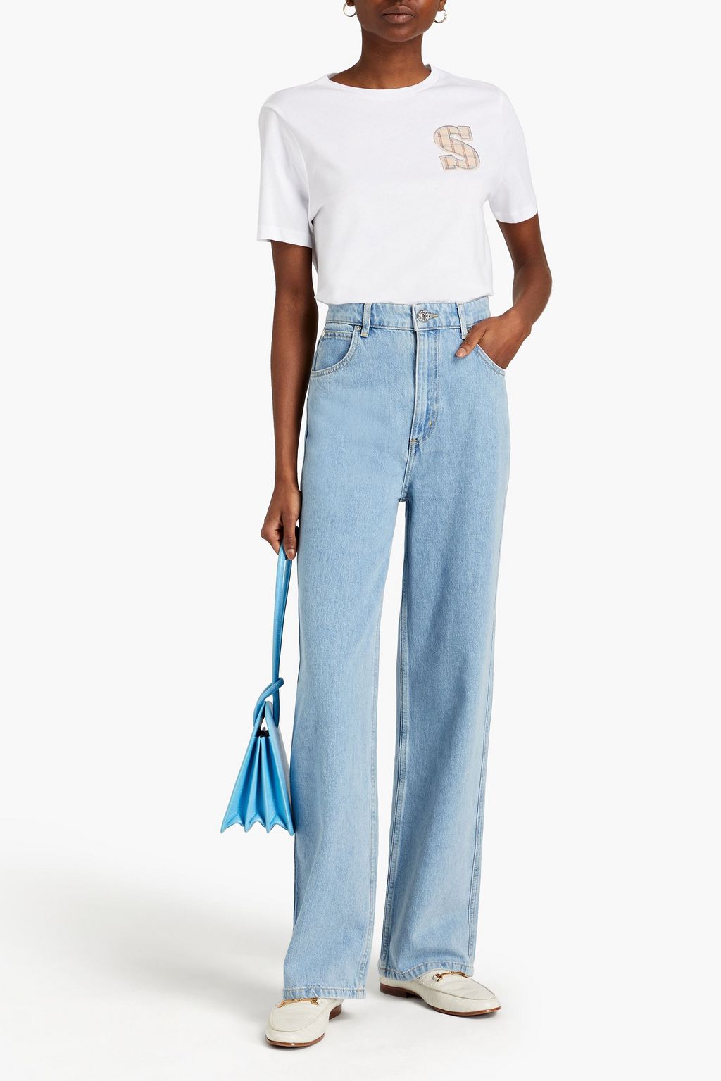 SANDRO Jordy high-rise wide-leg jeans