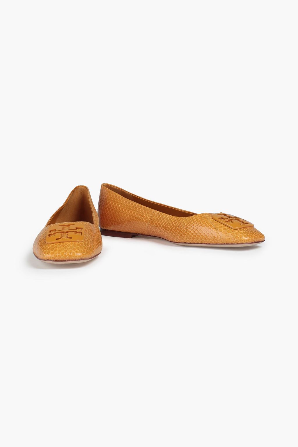 TORY BURCH Georgia Ballerinas aus Schlangenleder mit Verzierung