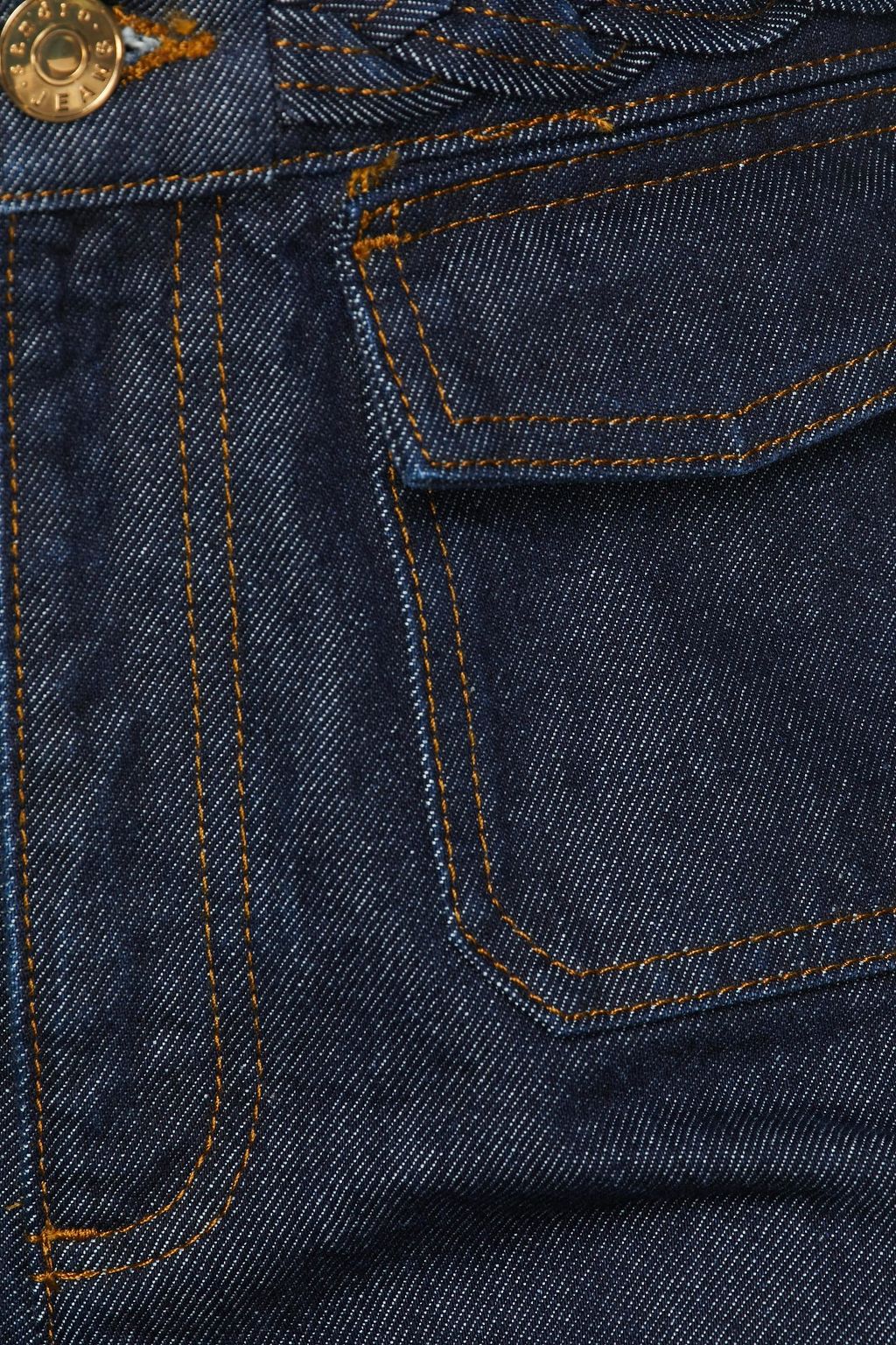 SANDRO Louis braid-trimmed high-rise wide-leg jeans