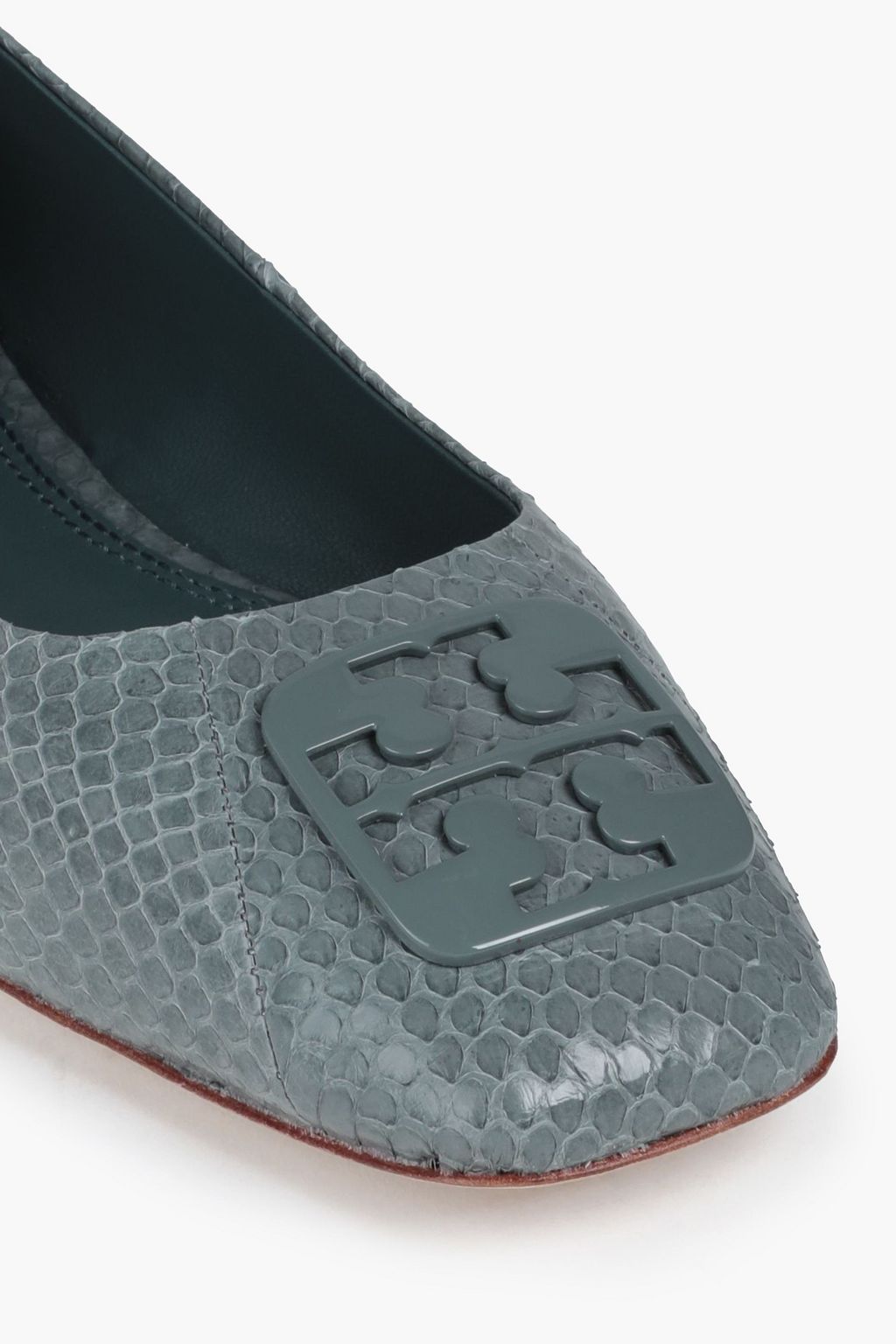 TORY BURCH Georgia Ballerinas aus Schlangenleder mit Verzierung