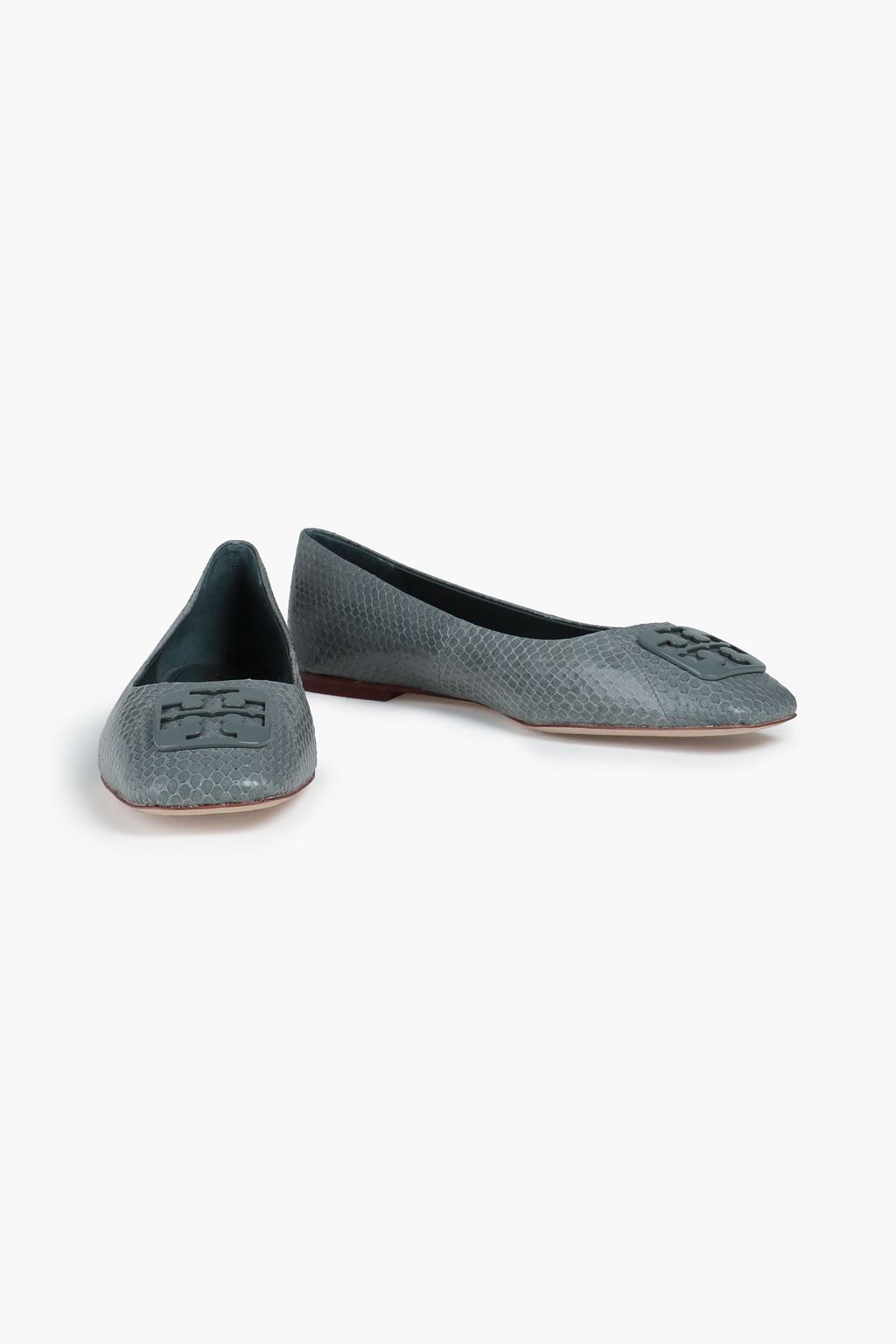 TORY BURCH Georgia Ballerinas aus Schlangenleder mit Verzierung