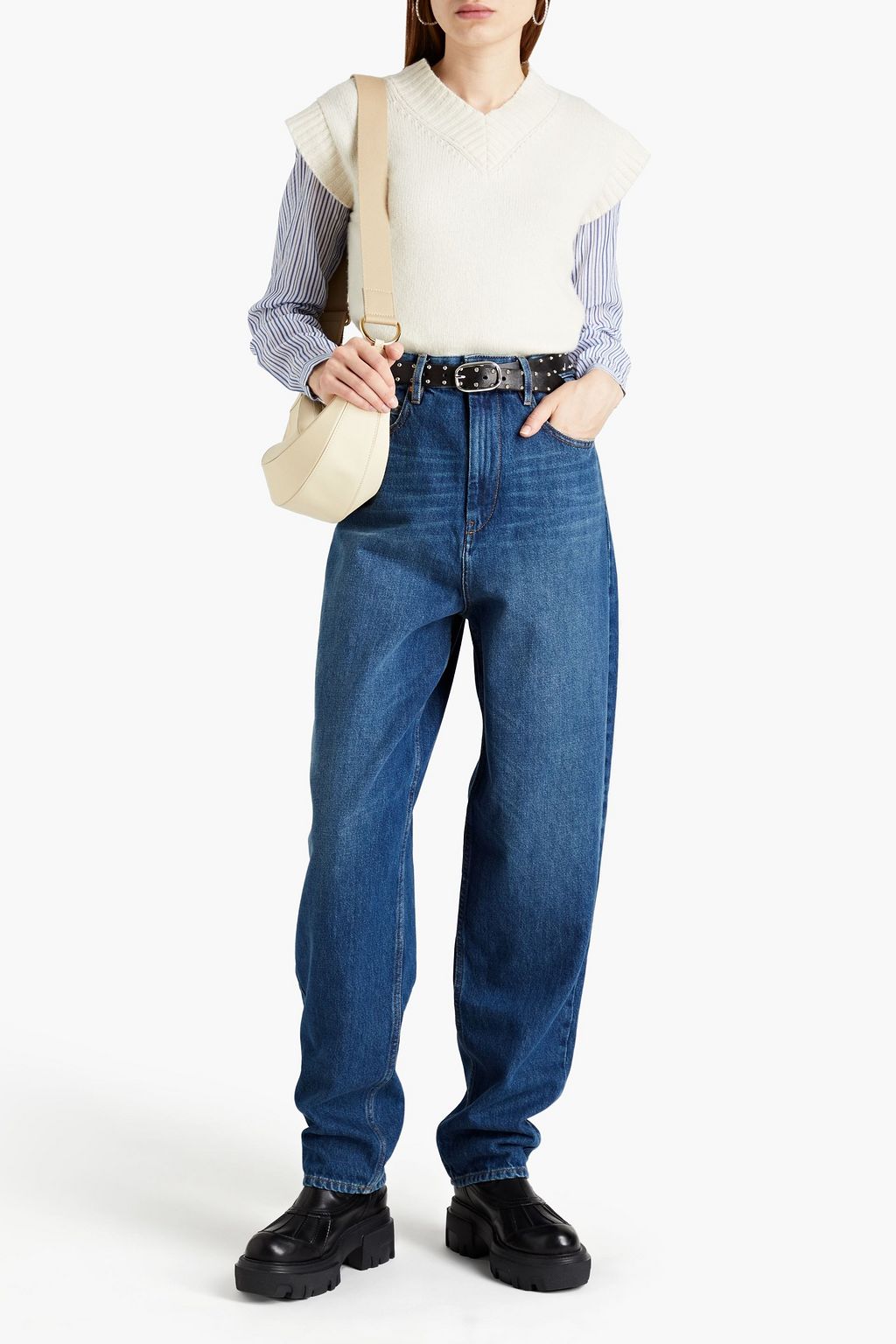 MARANT ÉTOILE Corsy faded high-rise tapered jeans