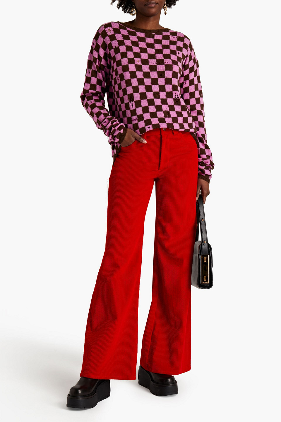 Marc Jacobs Cotton-corduroy Fla In Red