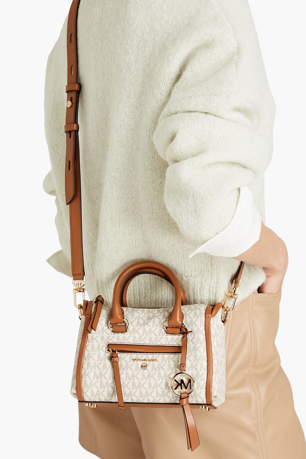 MICHAEL MICHAEL KORS Carine logo-print faux leather tote