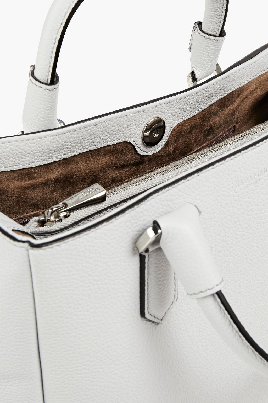 SERAPIAN Lorelei pebbled-leather tote
