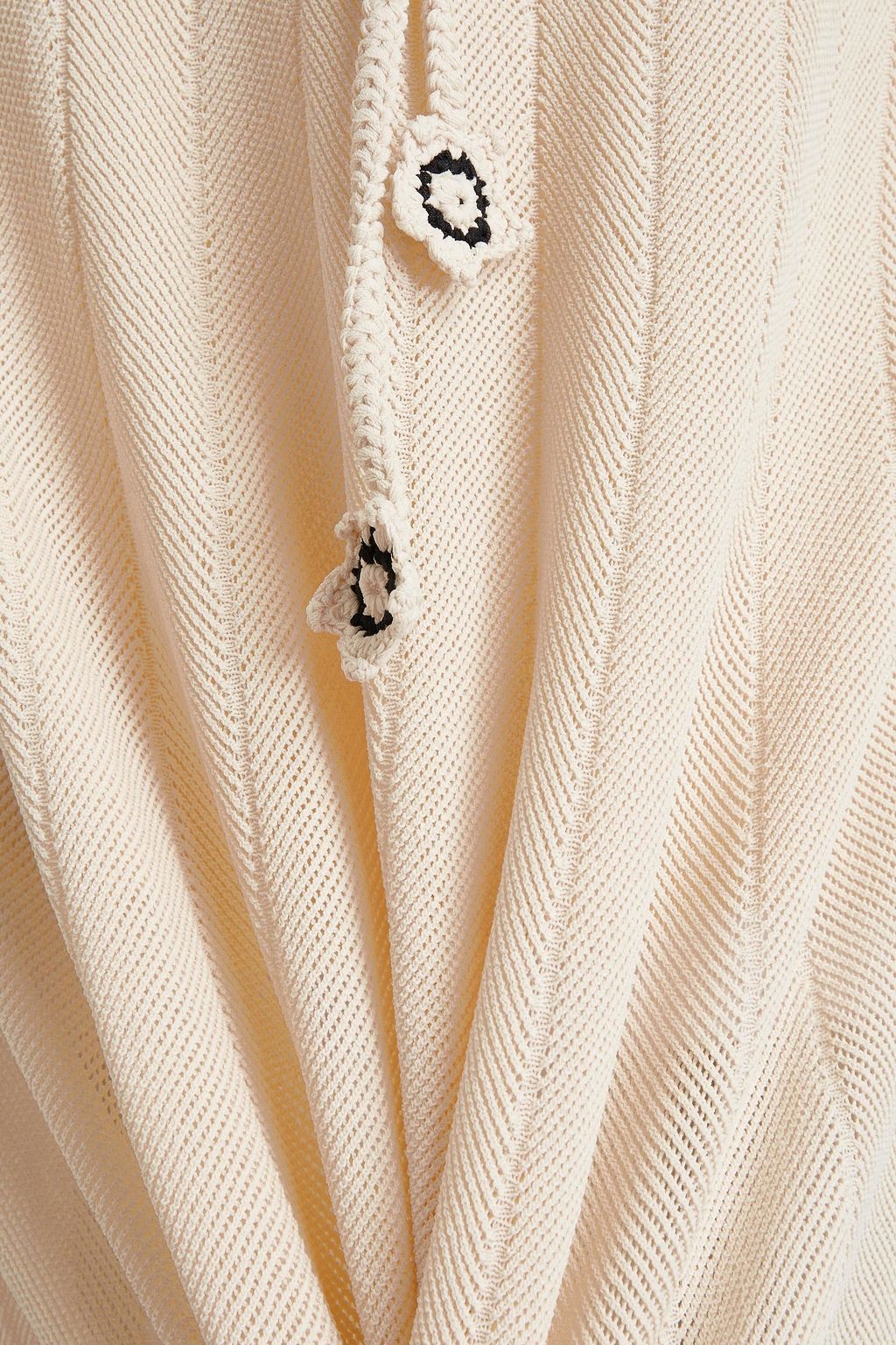 SANDRO Juliane crochet-knit midi dress