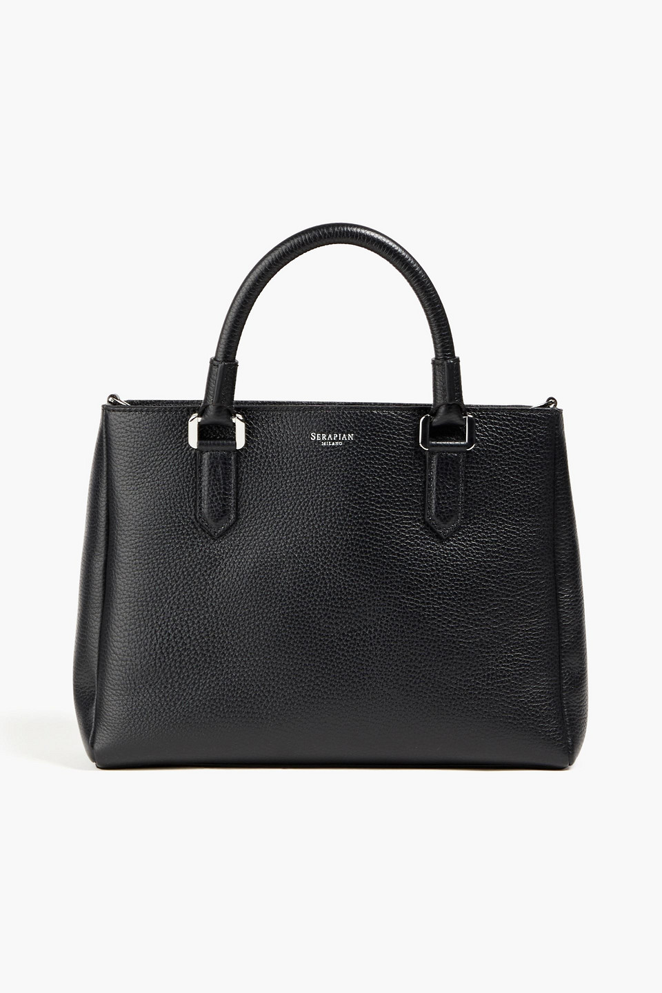 Serapian Woman Lorelei Small Pebbled-leather Tote Black Size --