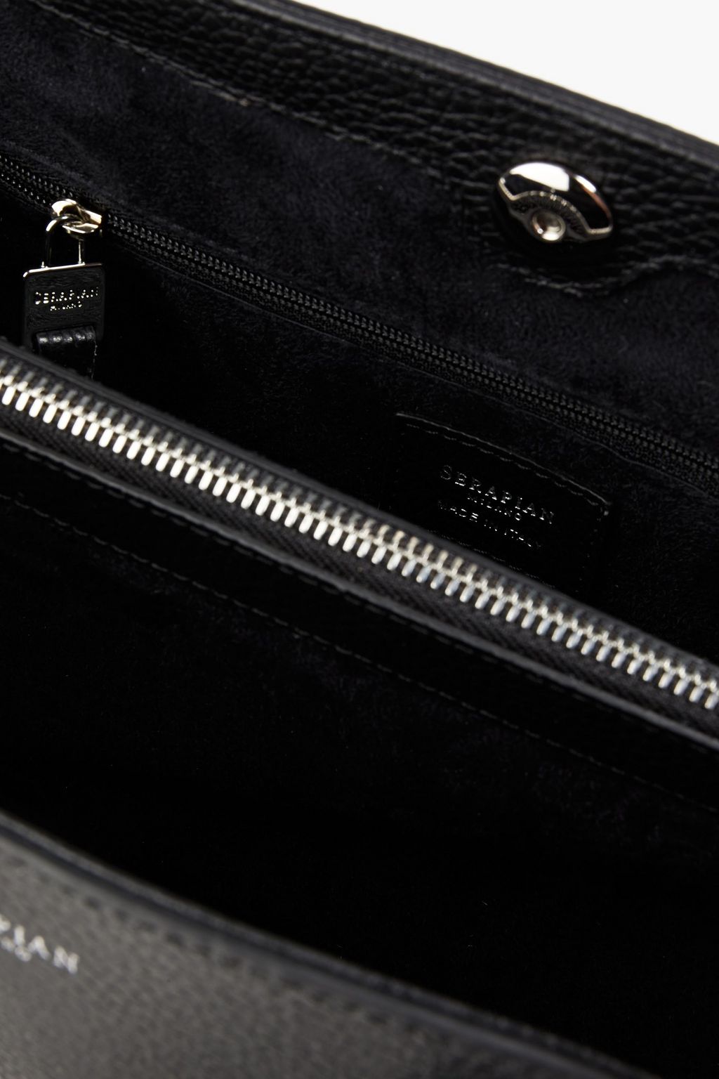 SERAPIAN Lorelei small pebbled-leather tote