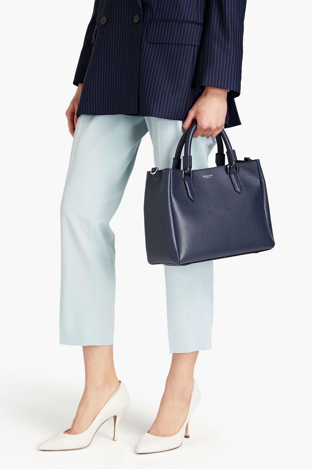 SERAPIAN Lorelei small pebbled-leather tote