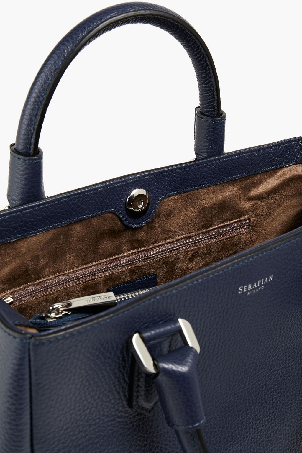 SERAPIAN Lorelei small pebbled-leather tote