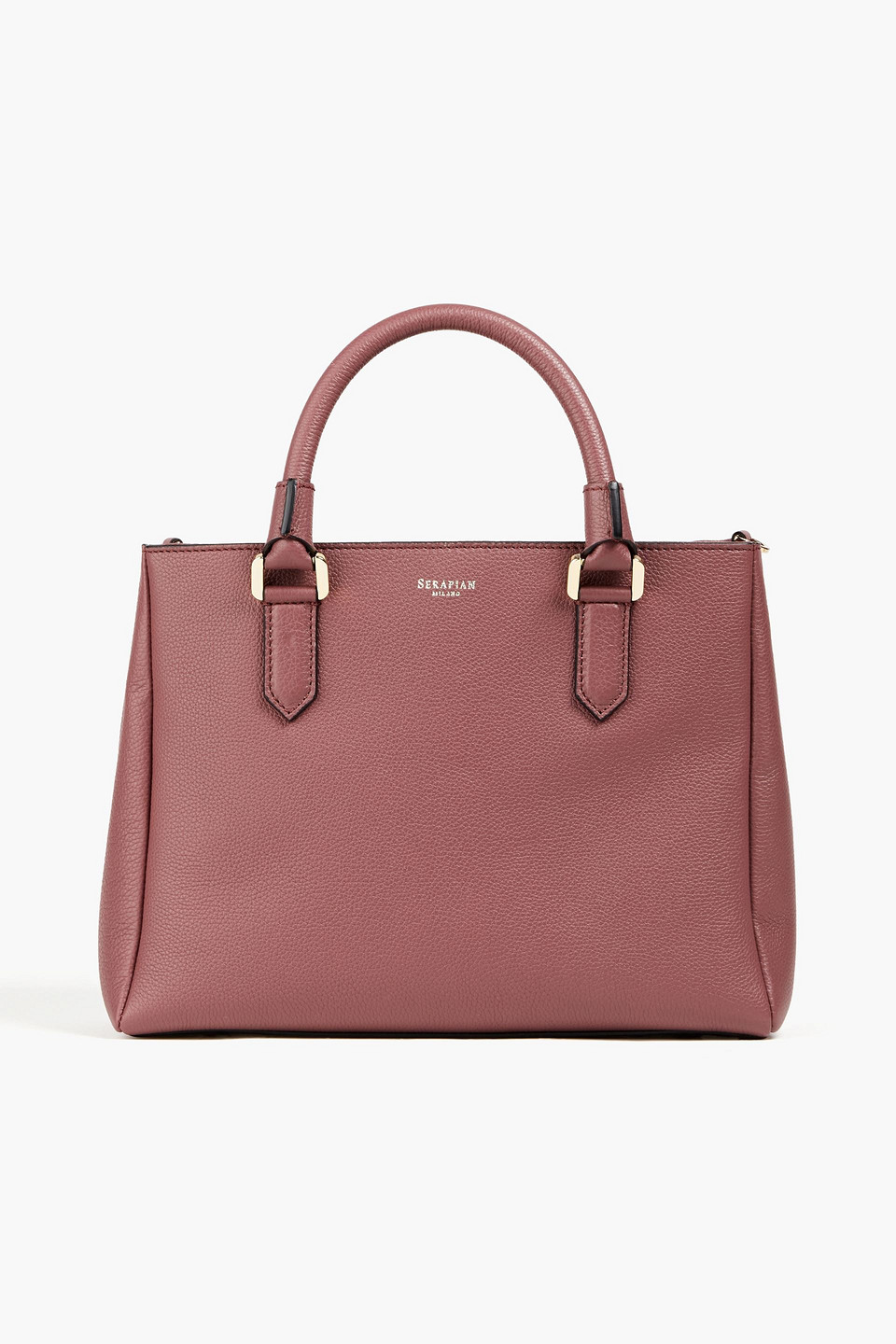 Serapian Woman Lorelei Small Textured-leather Tote Antique Rose Size --