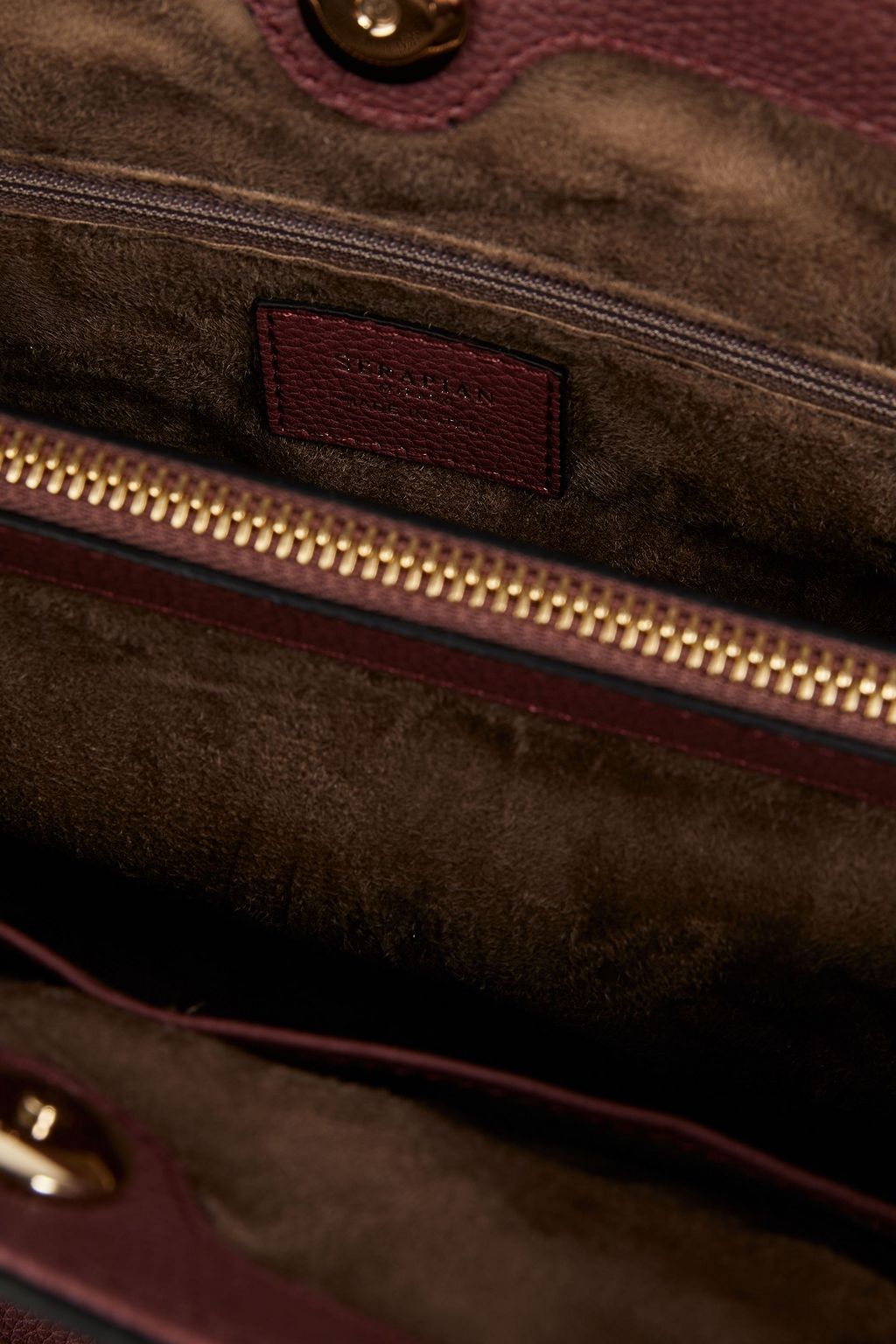 SERAPIAN Lorelei pebbled-leather tote