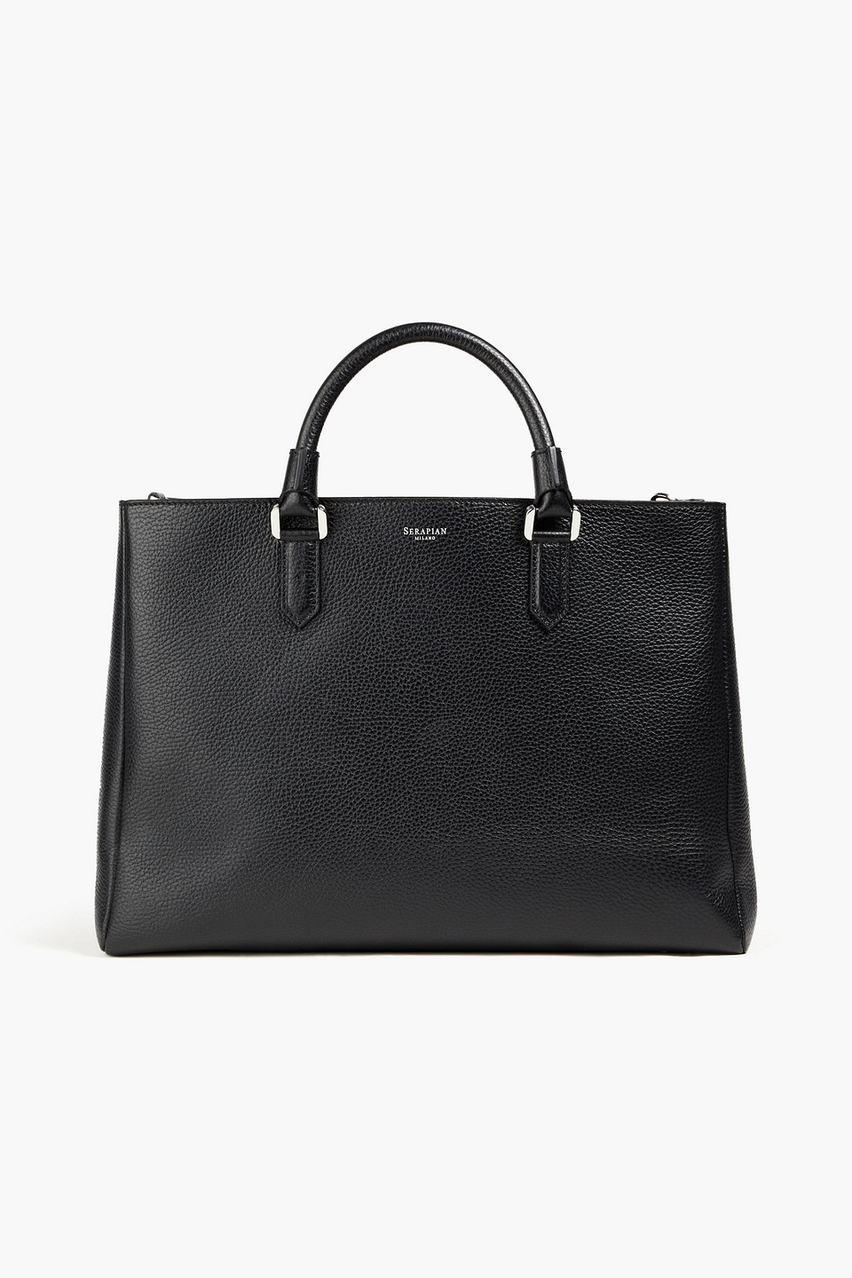Serapian Woman Lorelei Textured-leather Tote Black Size --