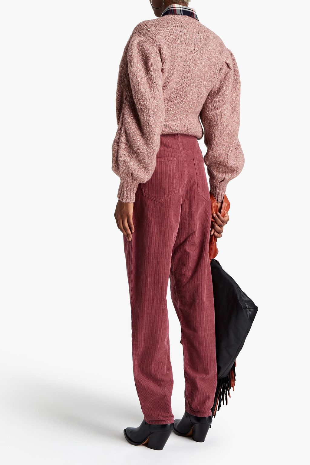 MARANT ÉTOILE Gathered mélange knitted sweater
