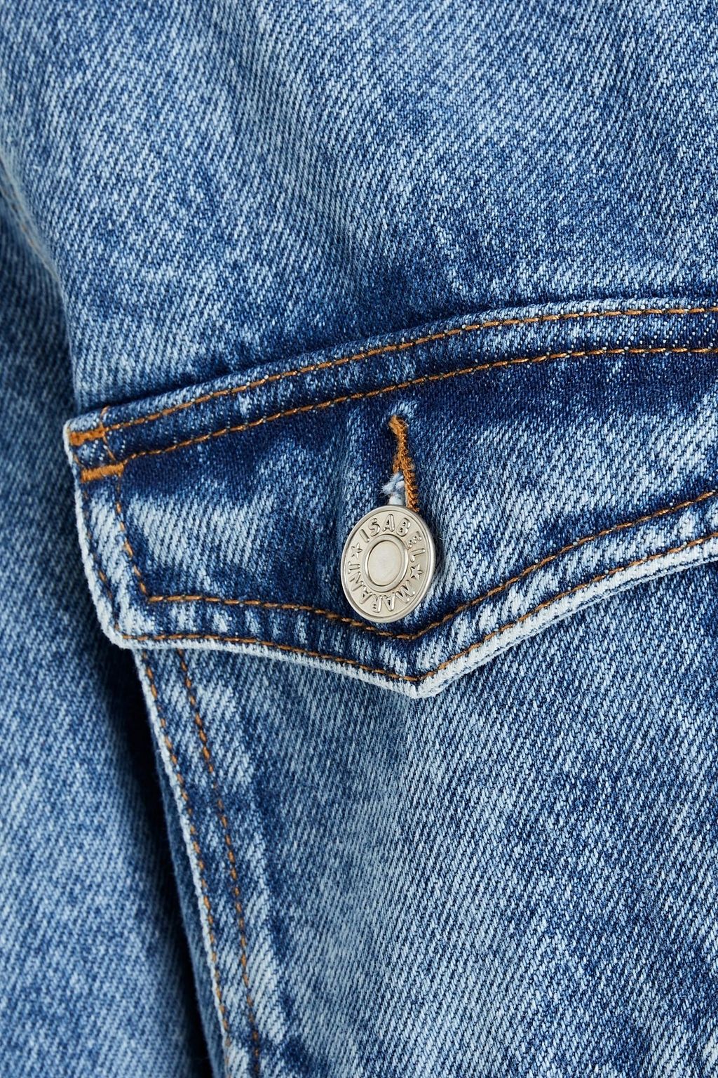 MARANT ÉTOILE Nolinea faux shearling-trimmed denim jacket