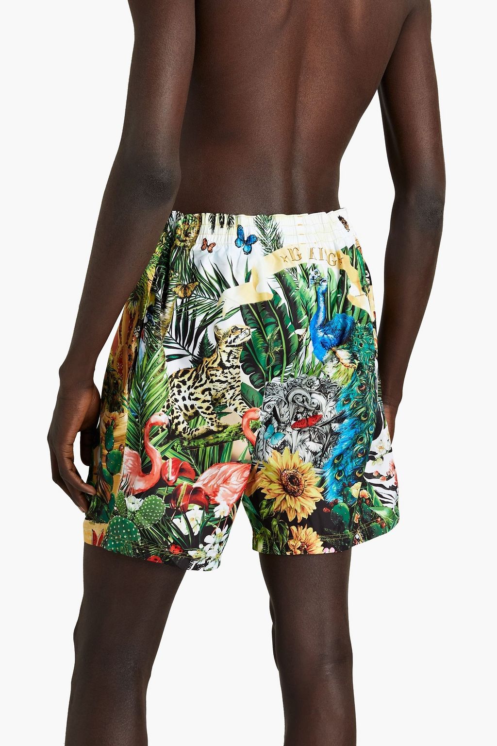 DOLCE&GABBANA Short-length printed shell swim shorts