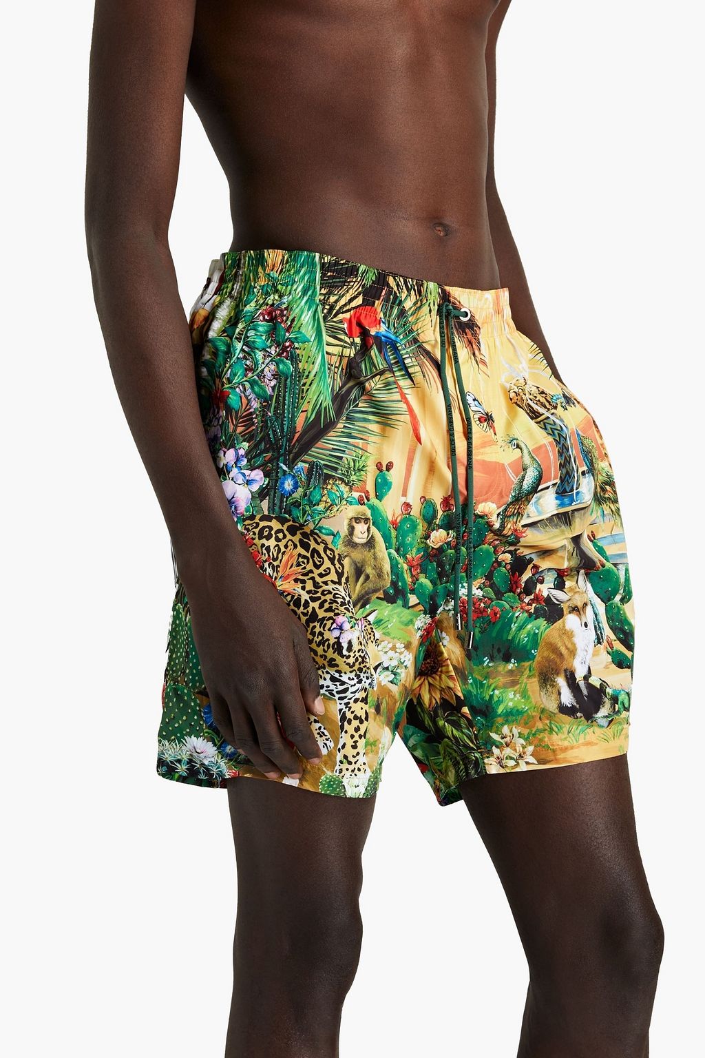 DOLCE&GABBANA Short-length printed shell swim shorts
